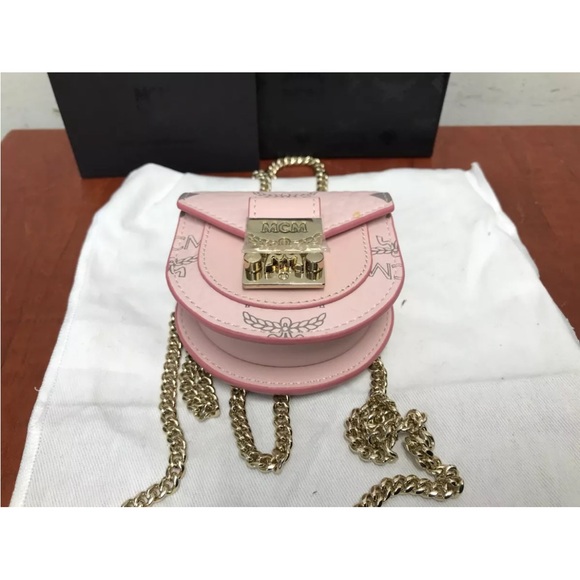 MCM Visetos Patricia Mini Bracelet Bag w. Crossbody Chain pink - Picture 2 of 7